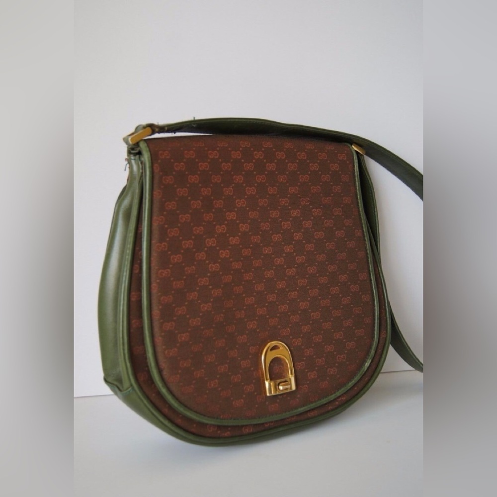 RARE Vtg GUCCI GG Monogram Handbag Purse